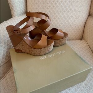 Sergio Rossi wedges! Worn only once. With box and duster bag.